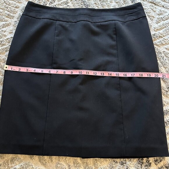 George Black Short Pencil Skirt Women Size 12 Pleated - Picture 4 of 11